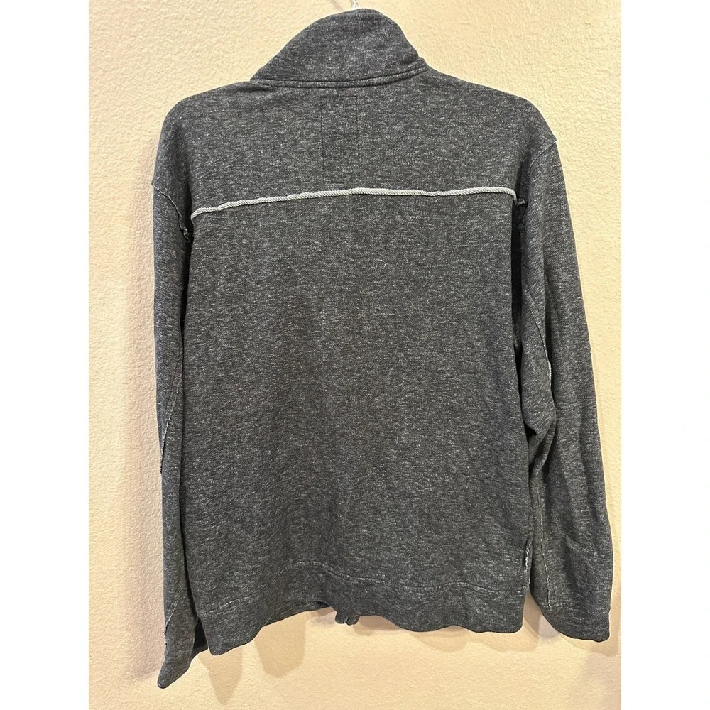 Y2K Billabong Mens Full Zip Jacket Gray Button Detail Cotton Blend Medium